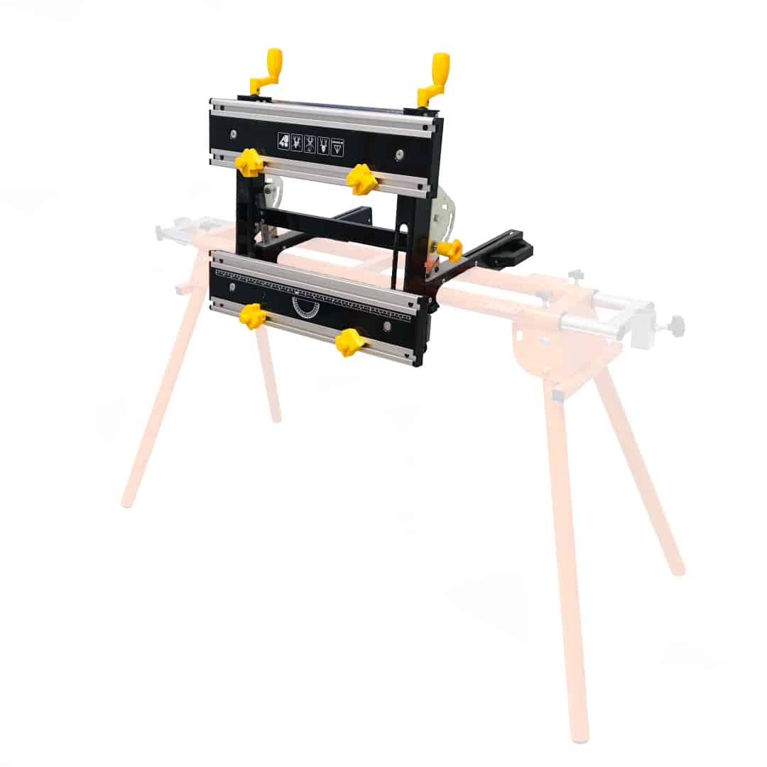 PORTABLE TILTING ADJUSTABLE WORKMATE MITRESAW STAND ATTACHMENT