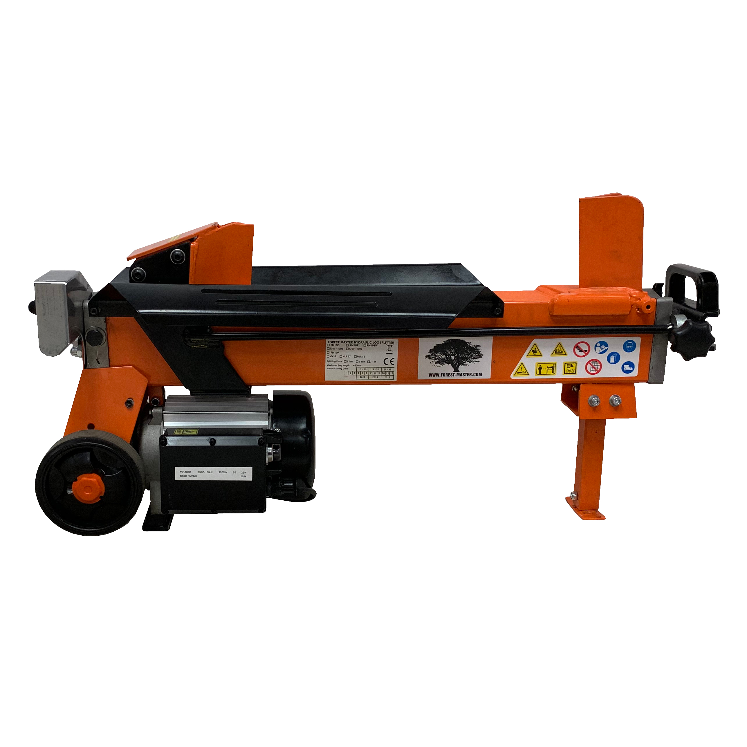 Forest Master FM10D7 7 Ton Electric Log Splitter Twin Blade Ramstop