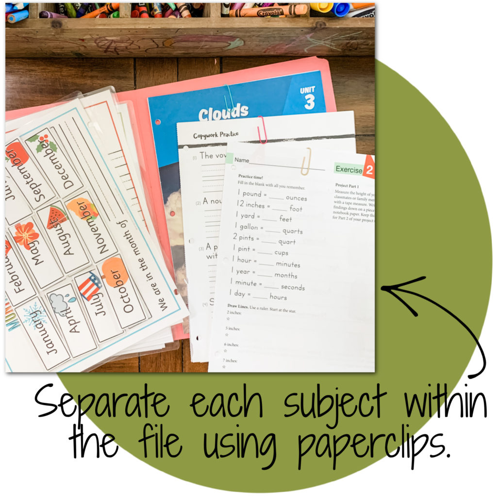 A Homeschool File System For The ENTIRE School Year Arrows & Applesauce