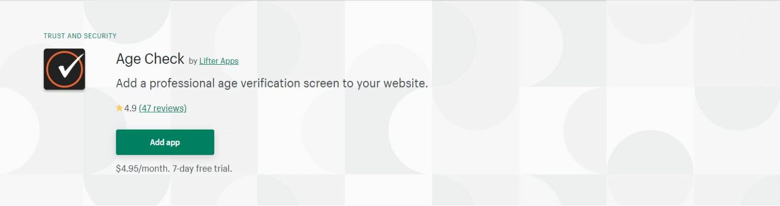 Age Verifier by OTG Customizable pop-up app to restrict
