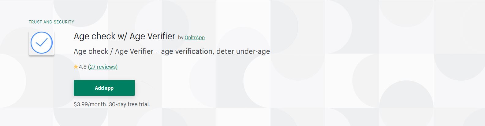 Solved: How can I add a age verify check box under the check out.