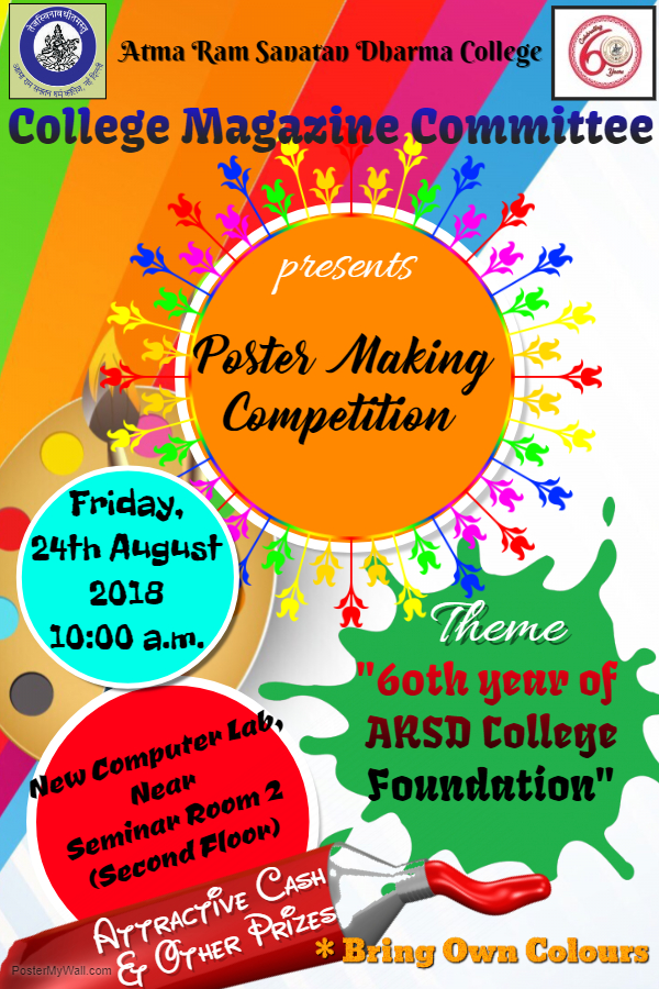Poster Making Competition Atma Ram Sanatan Dharma College