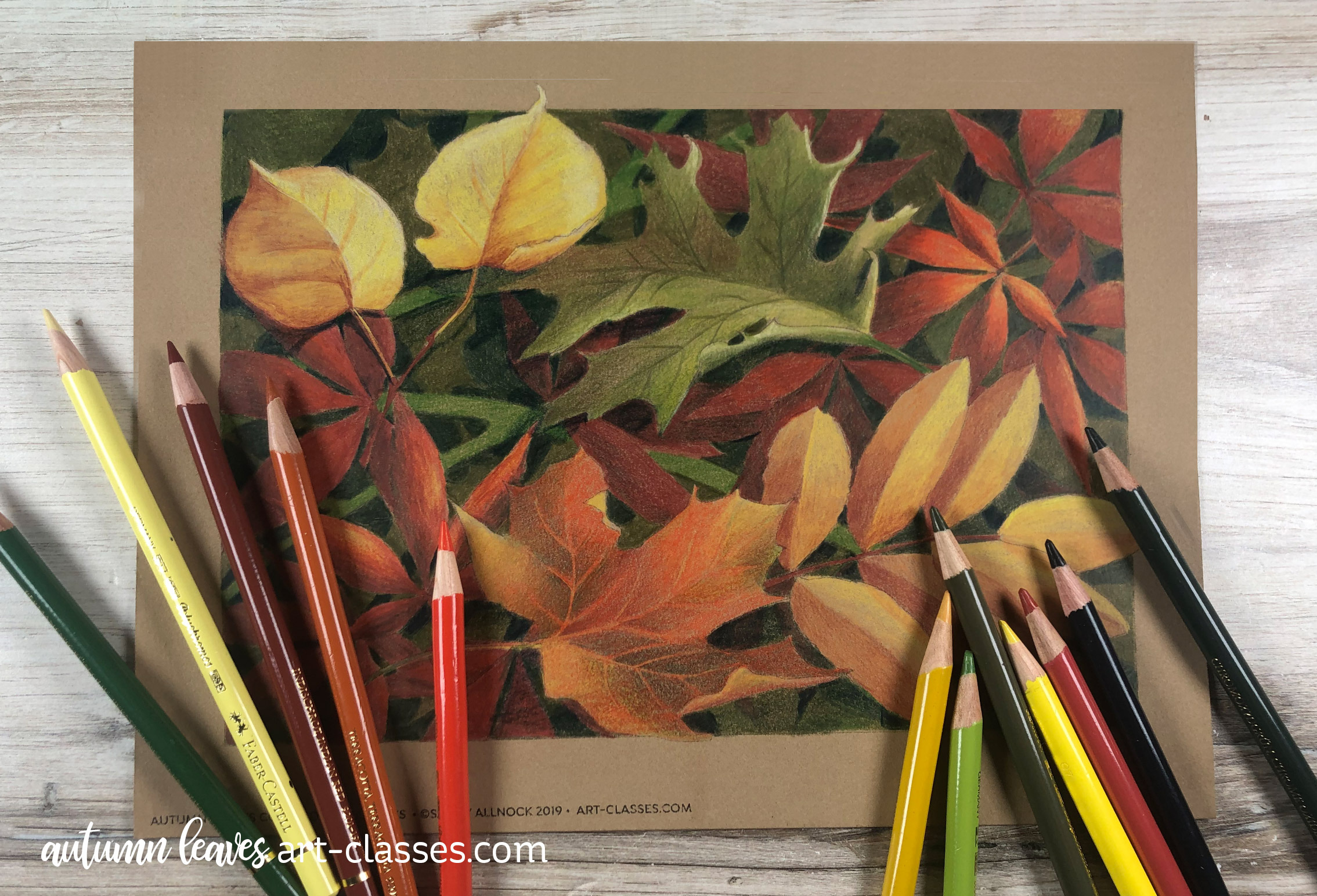 Autumn Leaves (Colored Pencil) Class Art Classes