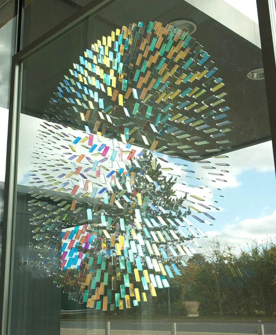 Dazzling Circular Mandala Installations Made With Coloured Glass by