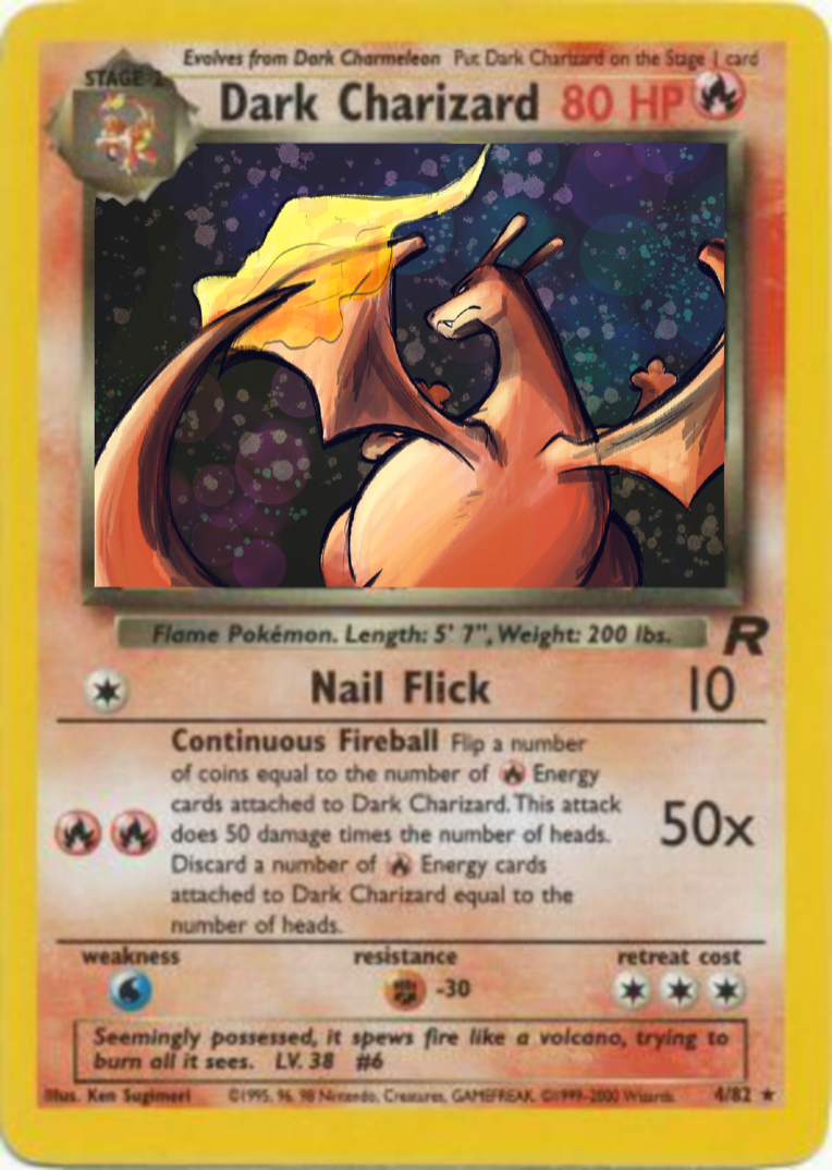 Pokémon Card Redraw Dark Charizard by on Newgrounds
