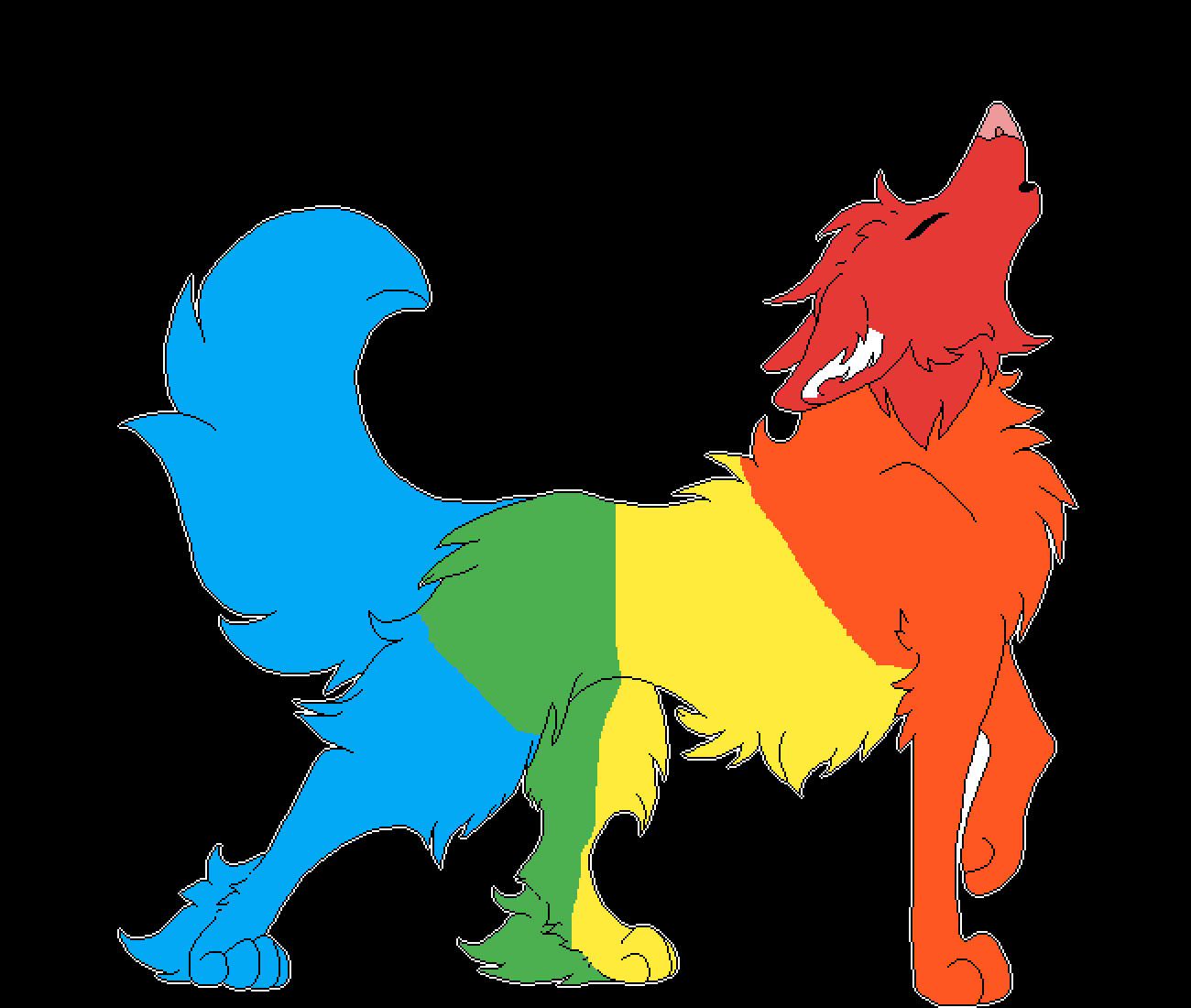 Editing rainbow wolf (gif) Free online pixel art drawing tool Pixilart