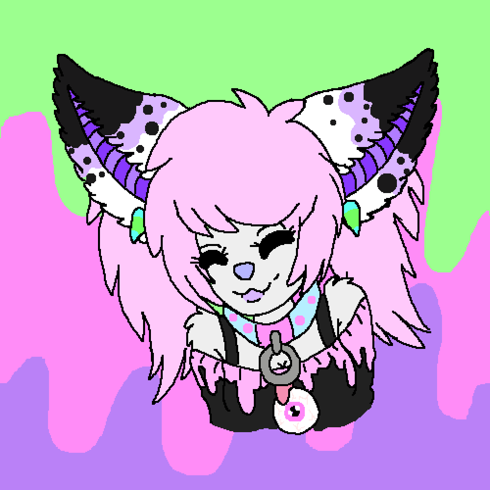 Pixilart Pastel Goth Furry by BlackClouds