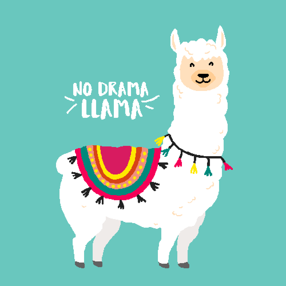No Drama Llama Clip Art