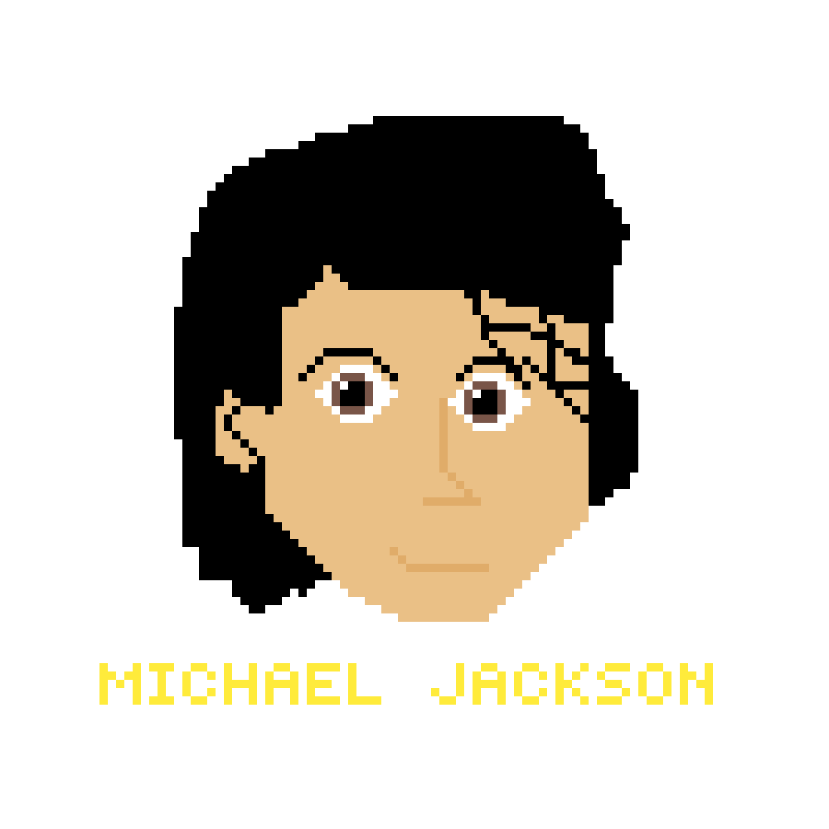 Editing Michael Jackson version pixel Free online pixel art drawing