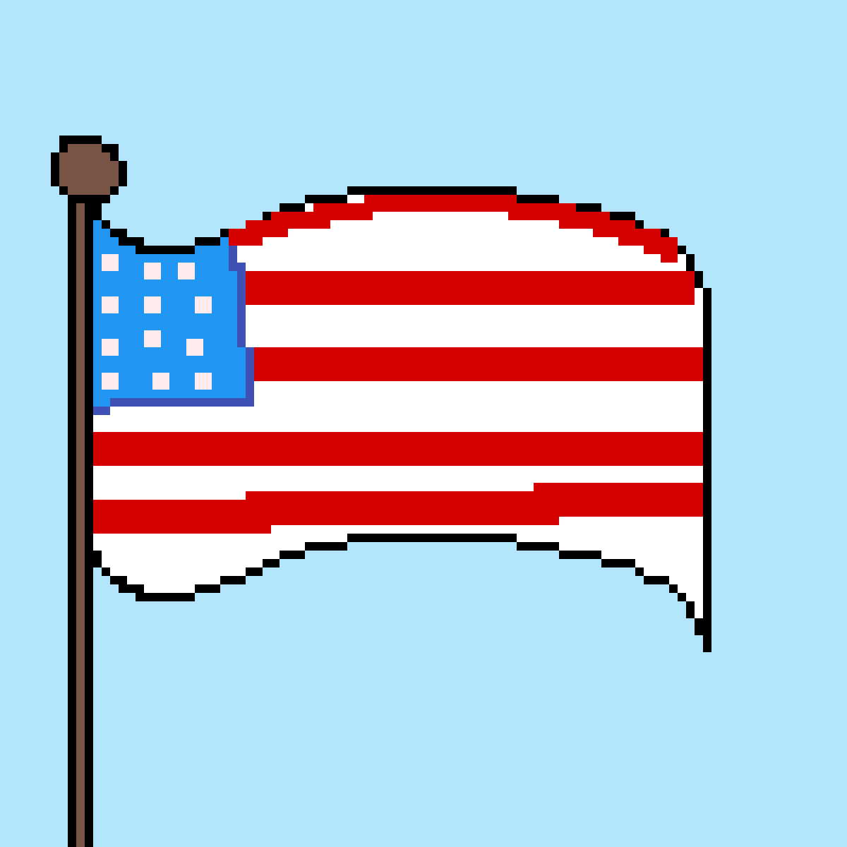 Top 151 + Pixel flag animation