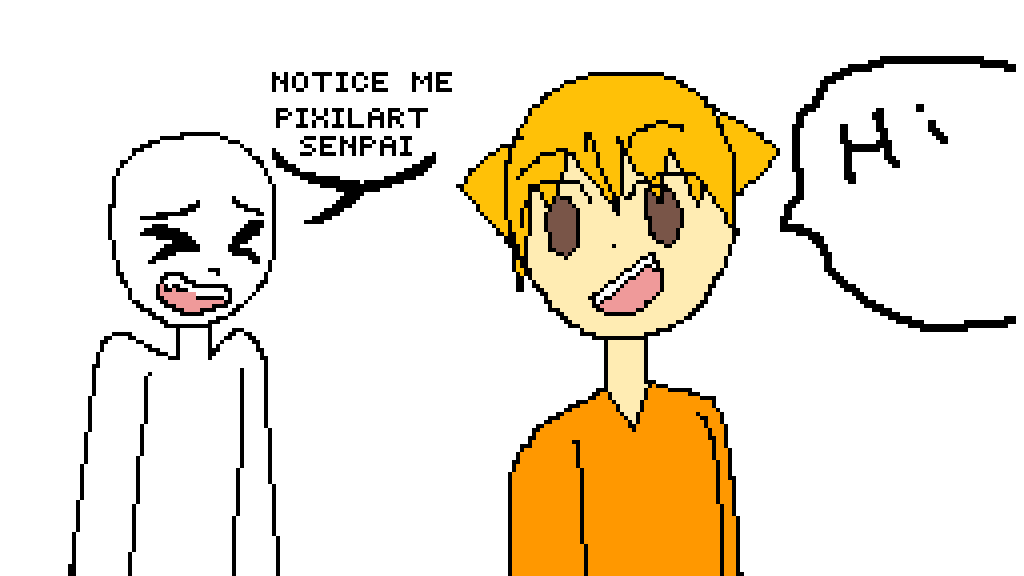Pixilart why people i met faint when they see me ? (that tile if by