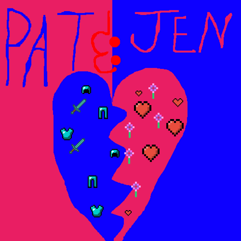 Pixilart Pat and Jen Love by Deathstarkille