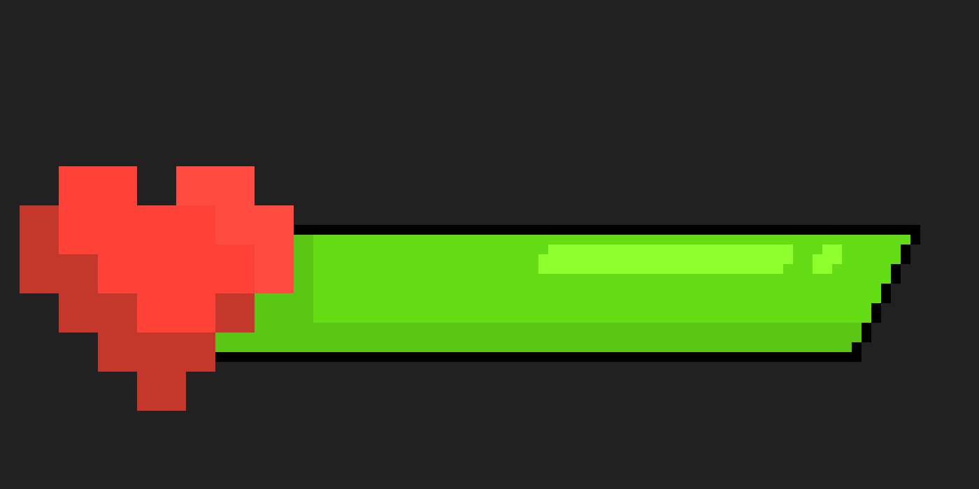 Pixilart Health Bar by CursedHuman