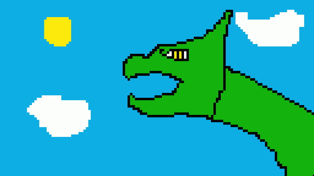 Editing Green Dragon Blowing Fire Free online pixel art drawing tool