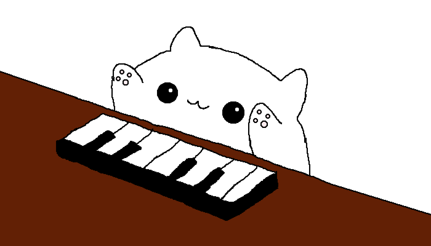 Pixilart keyboard cat by datsonicboy