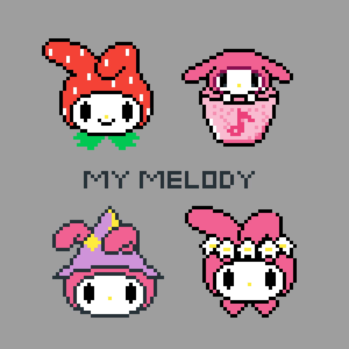 My Melody Pixel Art Newest Collection tecnico.aspillagahornauer.cl