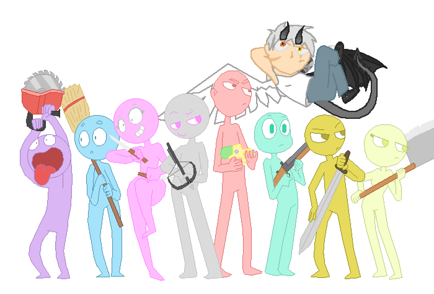 Squad Drawing Base Group Of 5 Draw The Squad Base 3 People Bodrumwasual