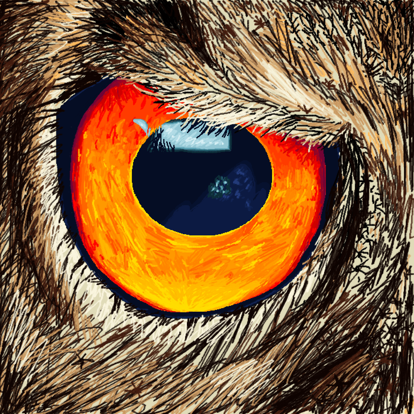 Pixilart owl eye by ganggaNG
