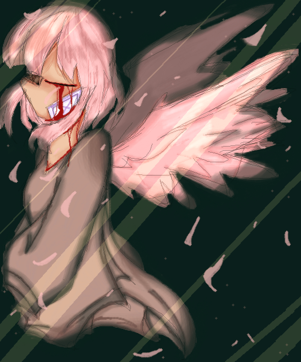 Pixilart Angel crying blood by OofNotGood
