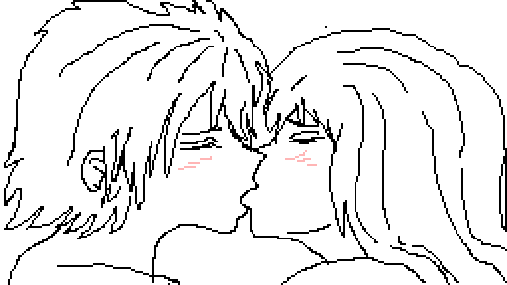 Pixilart Couple Kissing Base by AmzAmaze