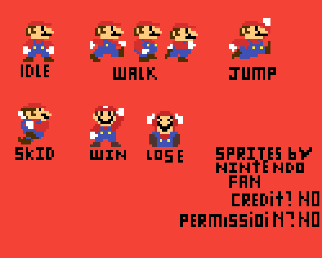 Pixilart Mario Sprite Sheet by NintendoFan