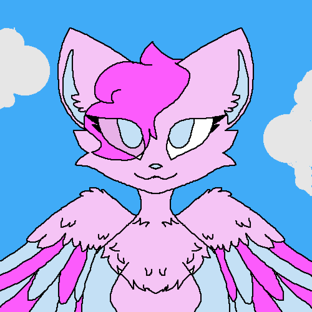 Pixilart Cotton Candy Cat by ImNotAFurry