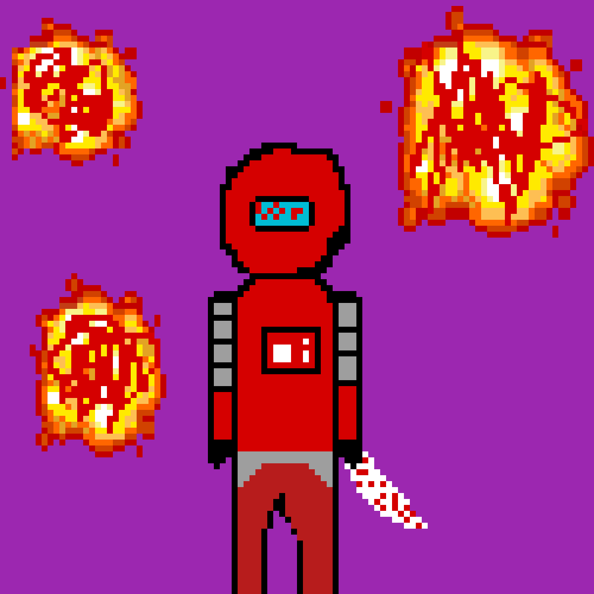 Pixilart among us red imposter by rabbid