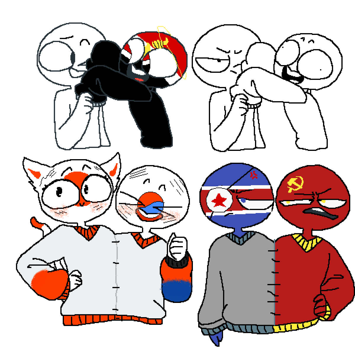 Pixilart country heads base thingy by ozzythegoat