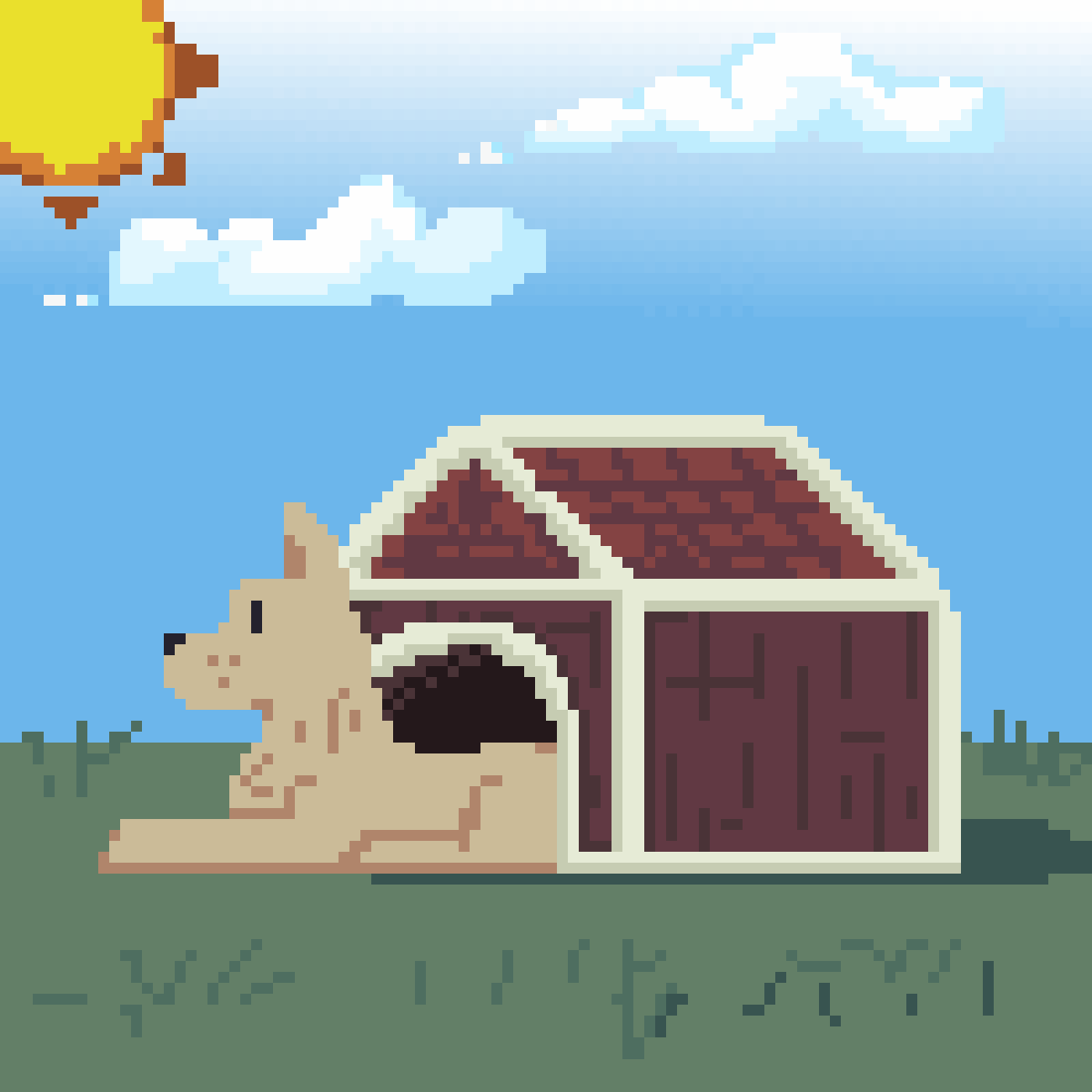 Pixilart Dog House by ConstanceAH
