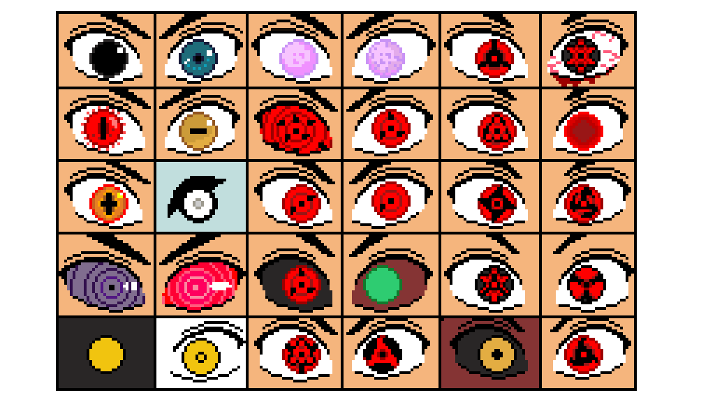 Naruto Eyes Kakashi And Obito Eyes Sticker Naruto Shippuden