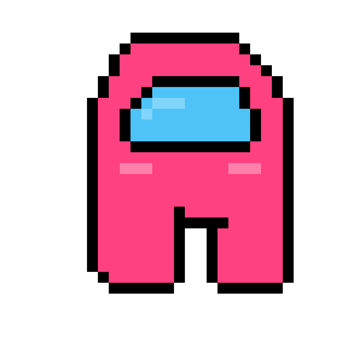 Pixilart Pink Among Us Character by MagentaMouse