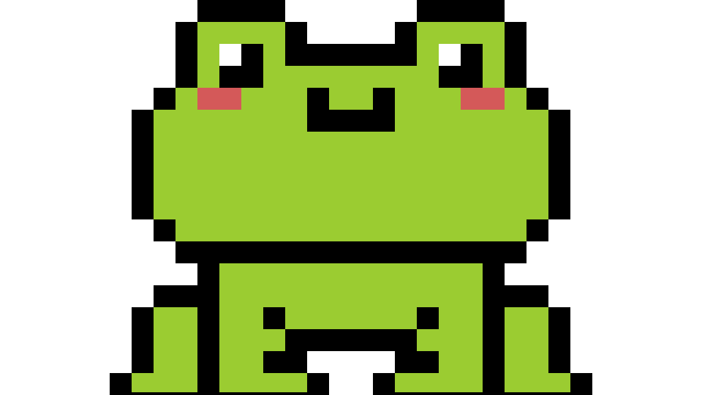 Cách vẽ pixel art siêu đáng yêu frog pixel art cute cho ngày cuối tuần