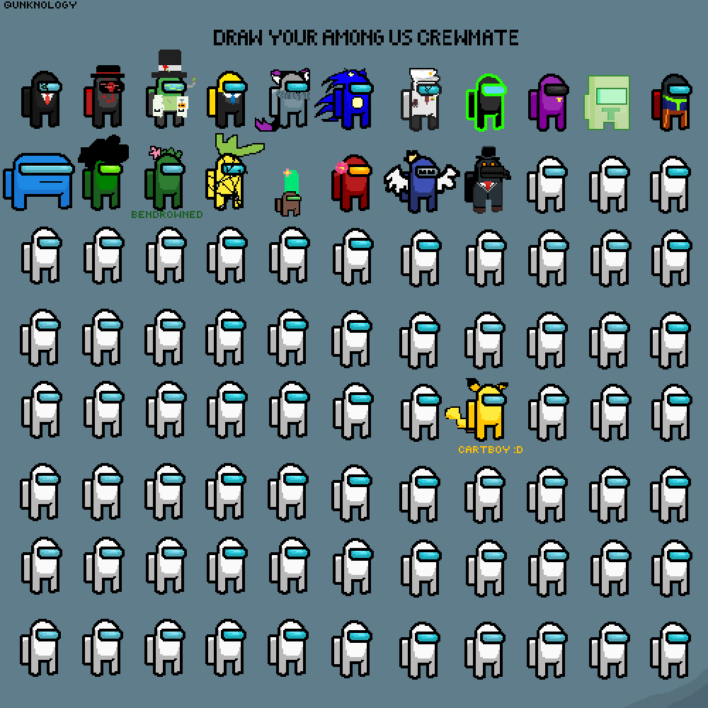 Editing draw among us character Free online pixel art drawing tool