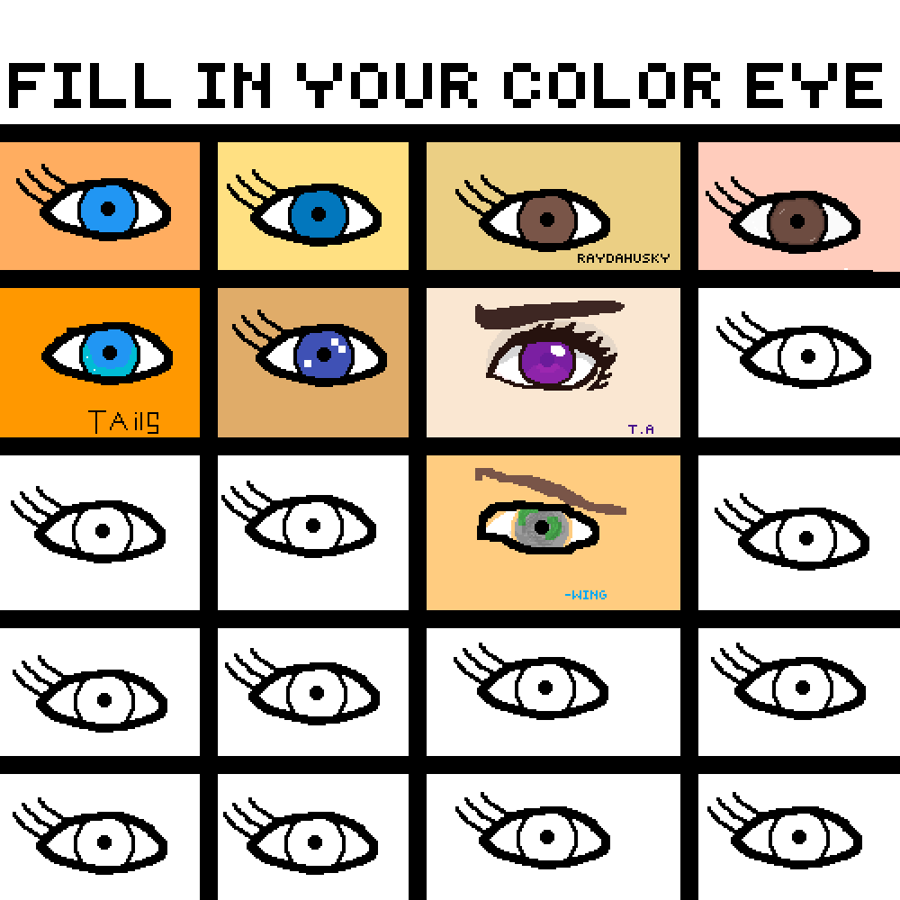 Editing Color in your eye color Free online pixel art drawing tool