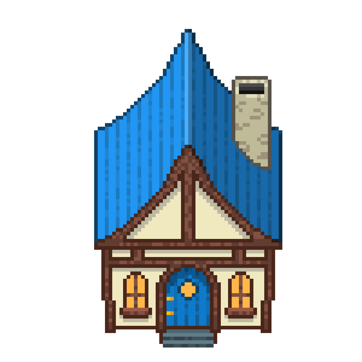 Editing 100x100 RPG house base Free online pixel art drawing tool