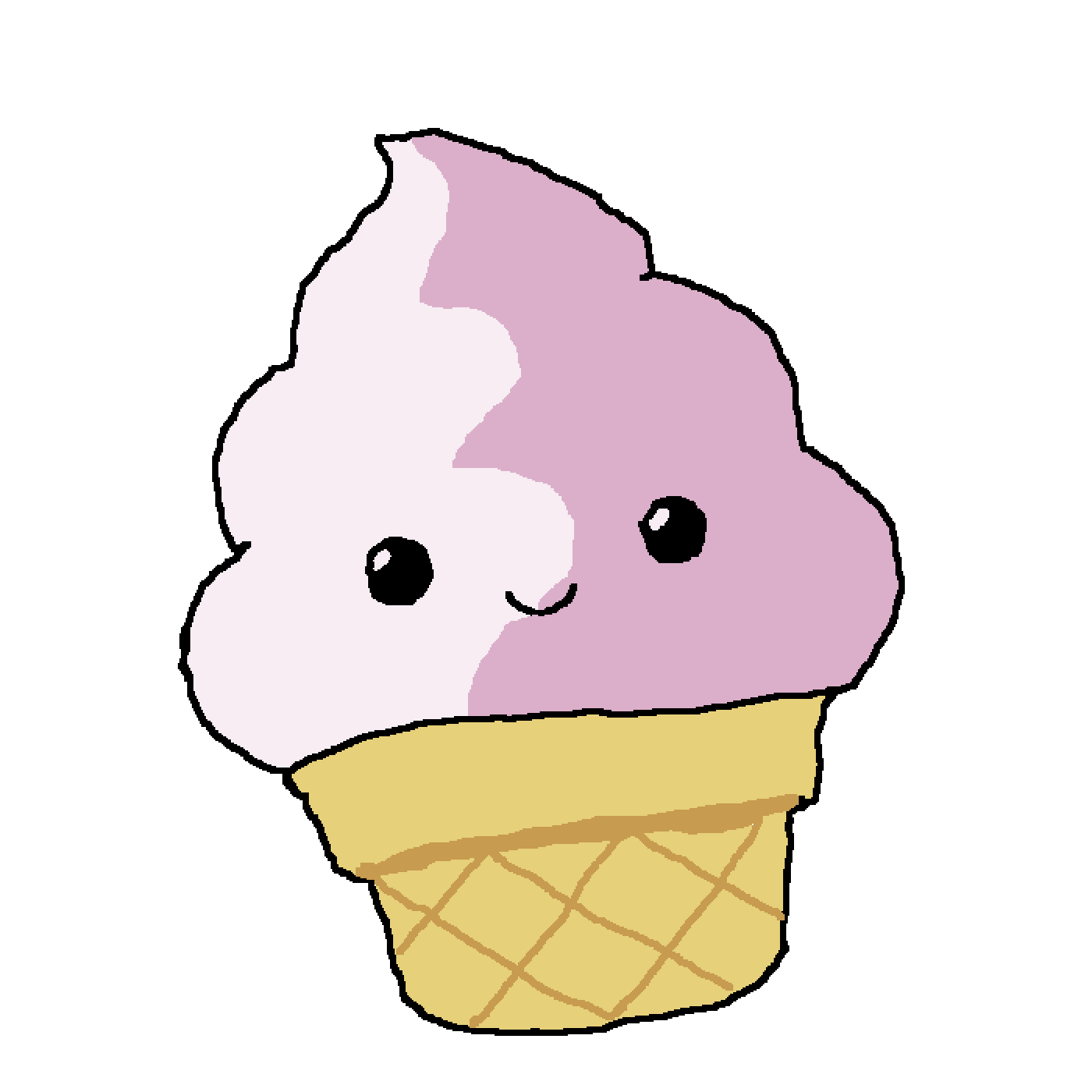 Pixilart Derpy Kawaii Icecream by DerpyDrawing