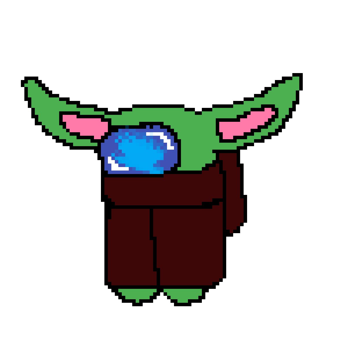 Pixilart Baby Yoda Among Us by deepluxury