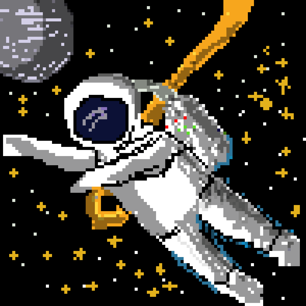 Pixilart Astronaut in space by unknowner
