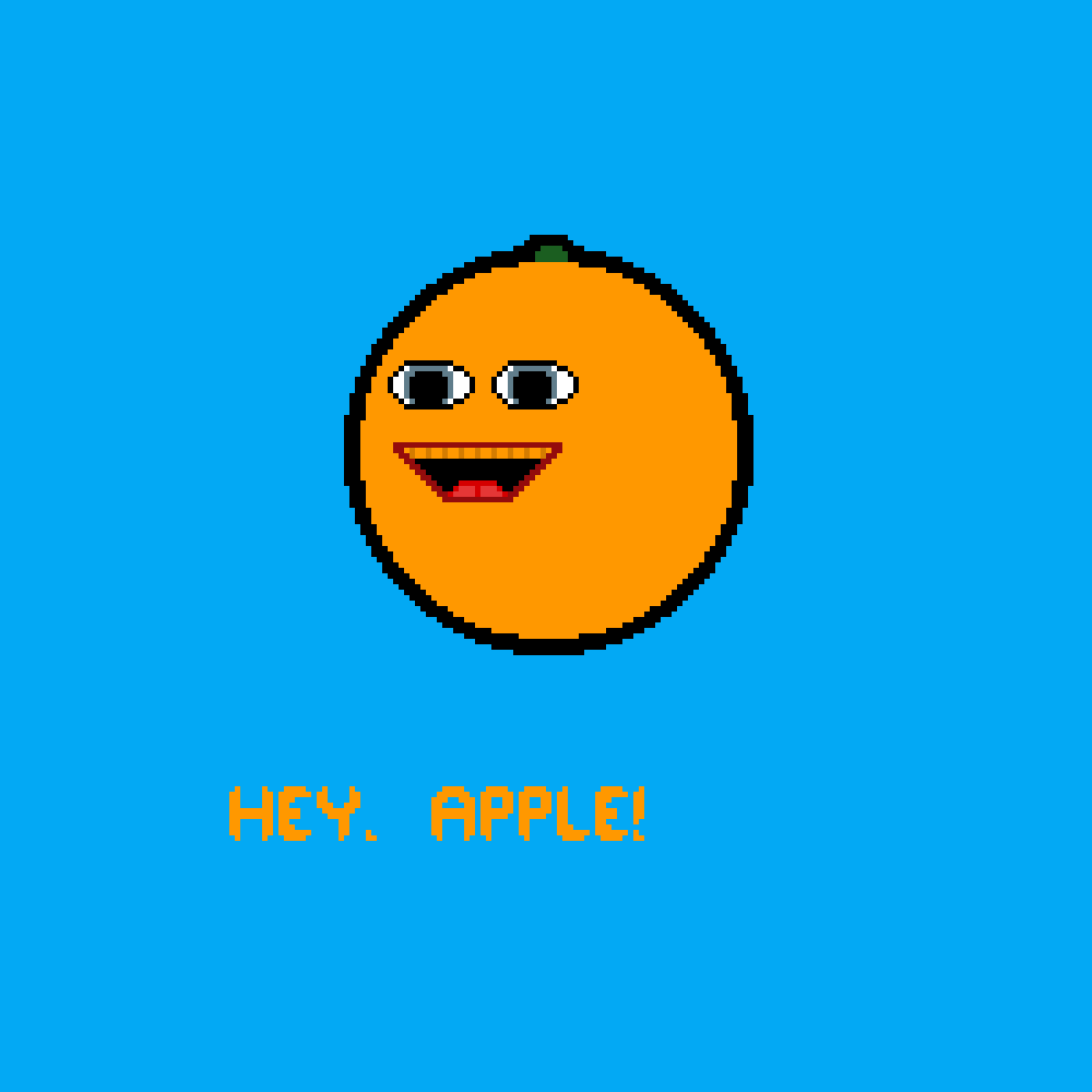Pixilart Annoying orange by DerpTitan76