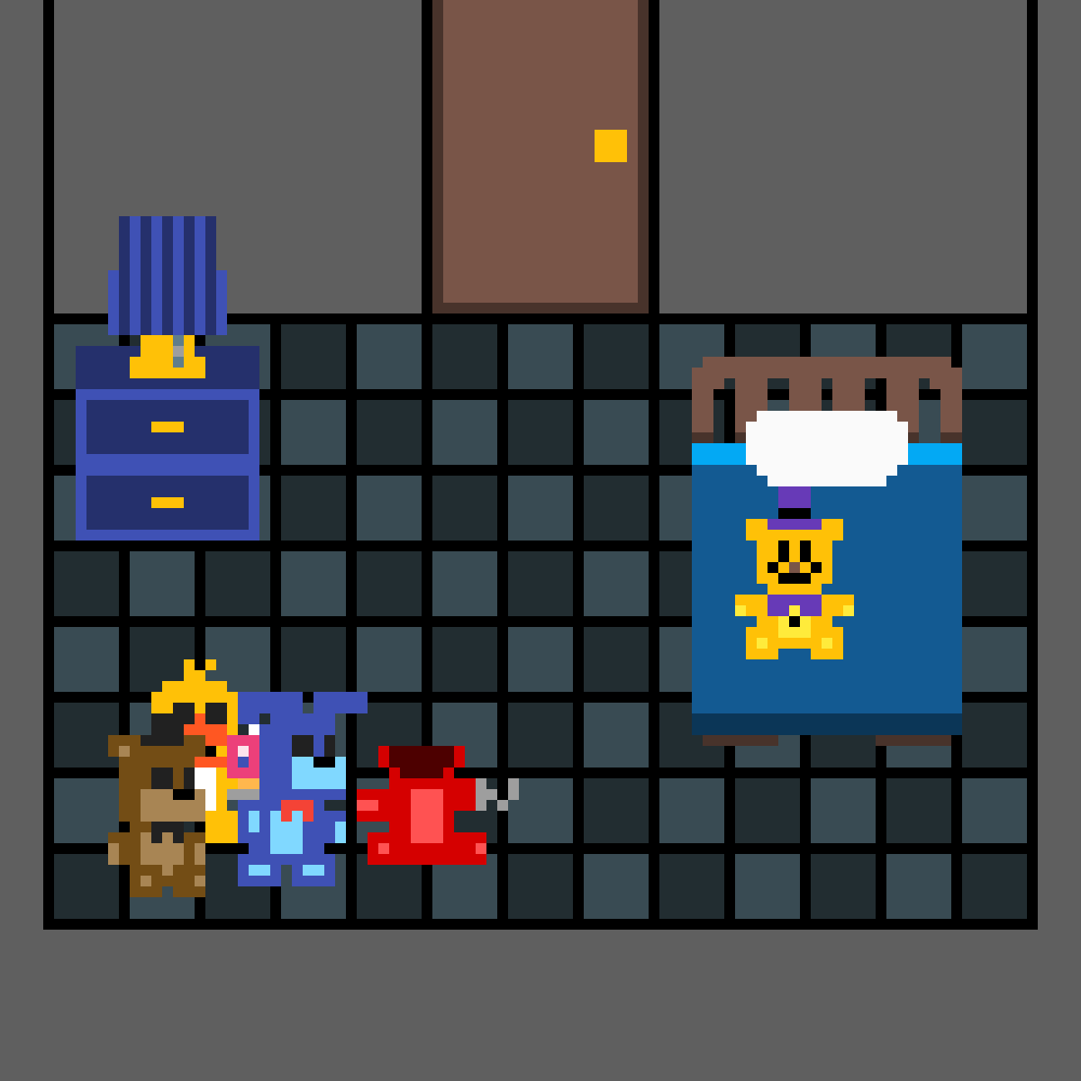 Pixilart Fnaf 4 bedroom remake by 445Nexus445