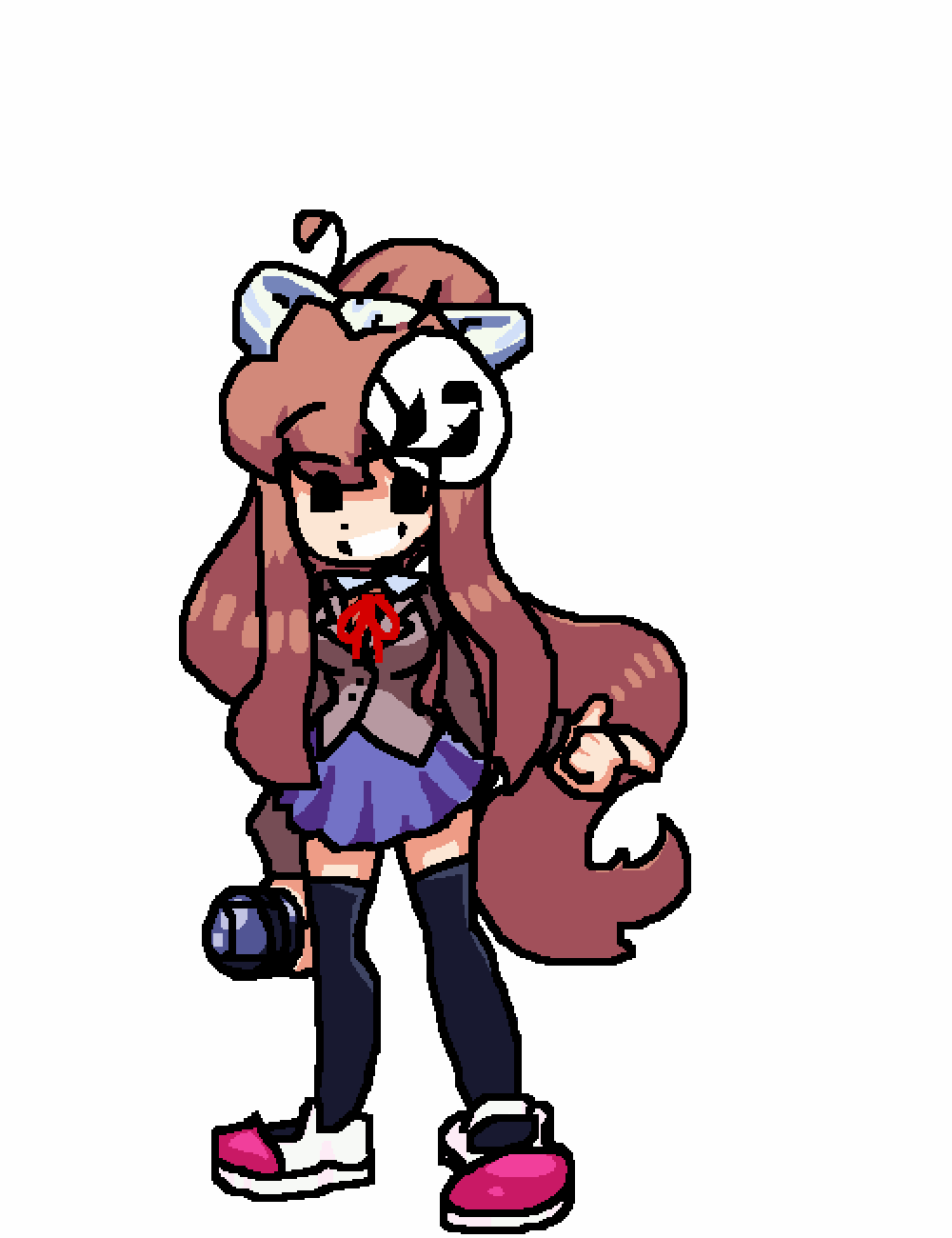 Pixilart MOF Monika FNF Sprite by UltraSans27