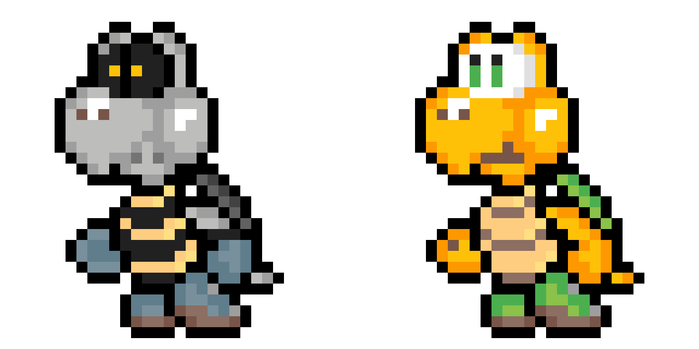 Pixilart Koopa plus Dry Bones by MrBowser