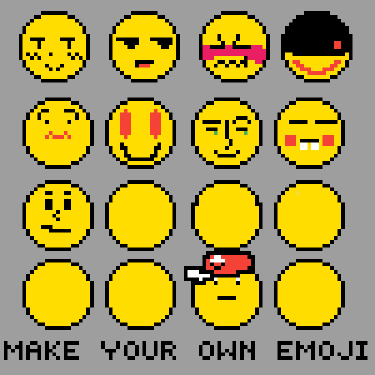 Editing make your own emoji Free online pixel art drawing tool Pixilart