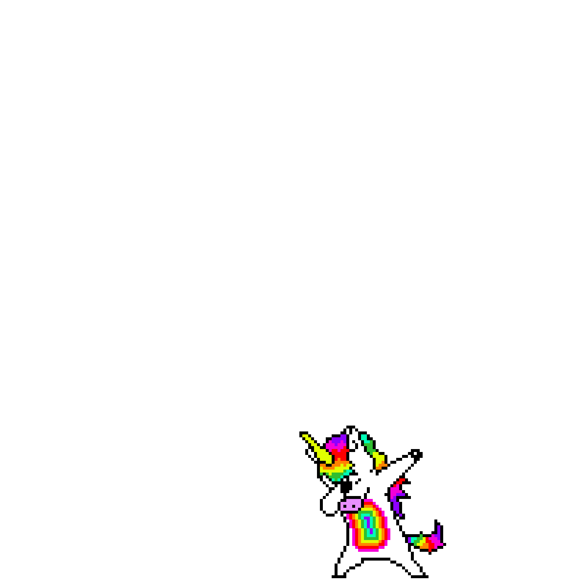 Pixilart Dabbing Unicorn by OliverDrawz