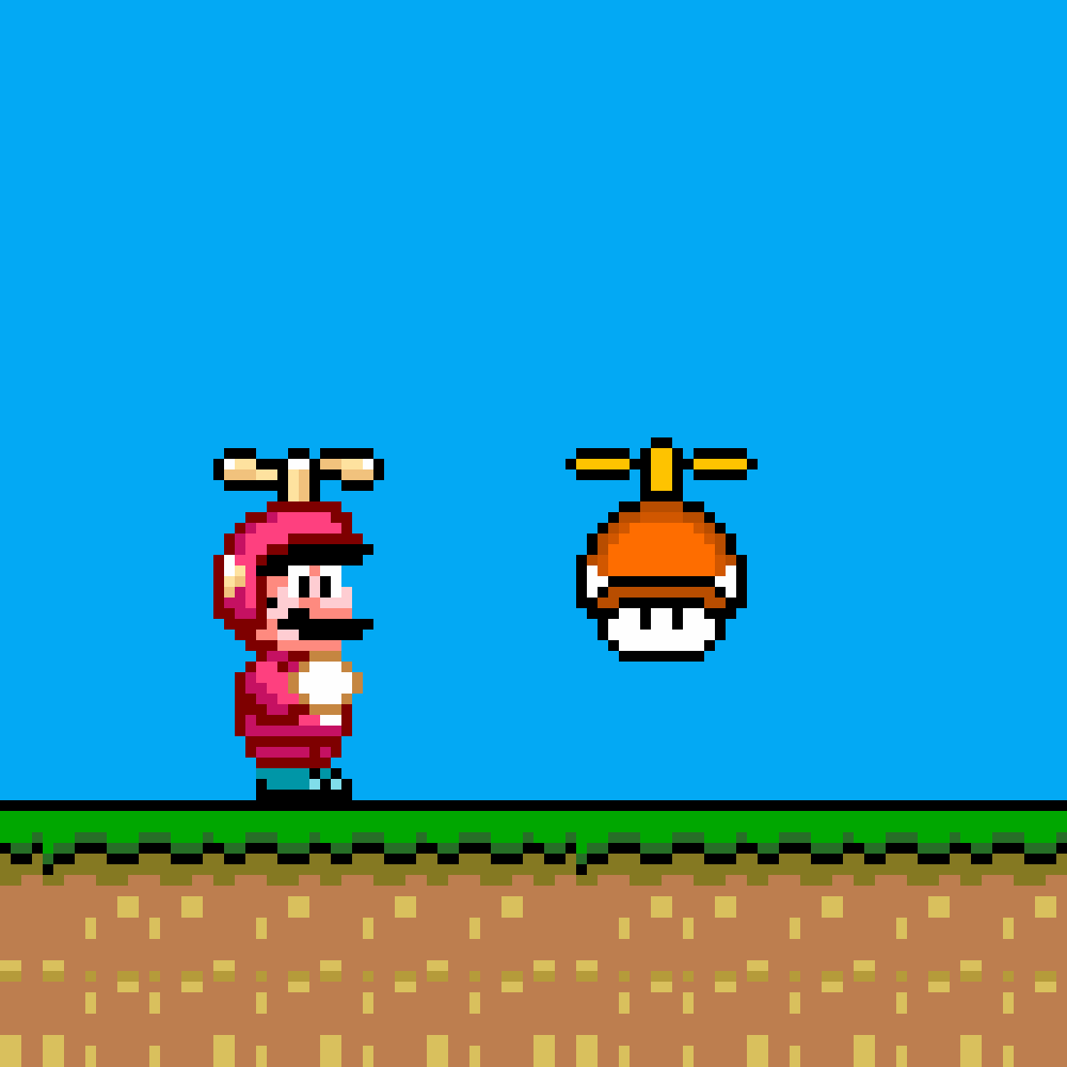 Pixilart Propeller Mario by Dinoshark