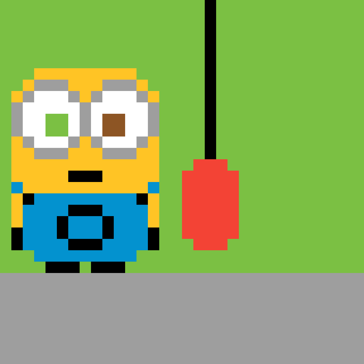 Minion King Bob Pixel Art