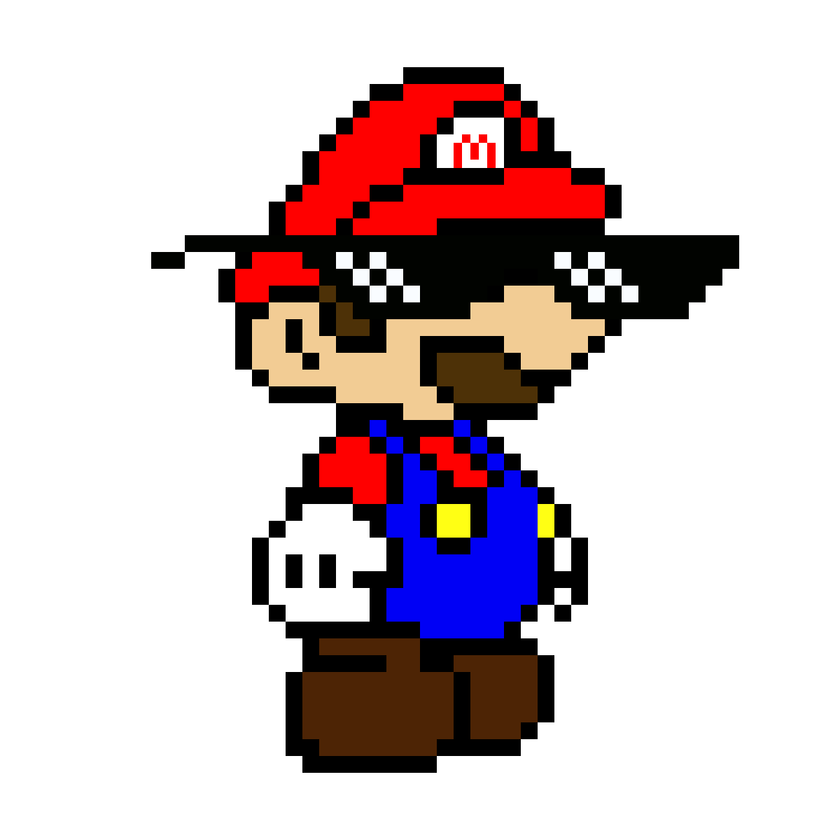 Editing mario with mlg glasses Free online pixel art drawing tool