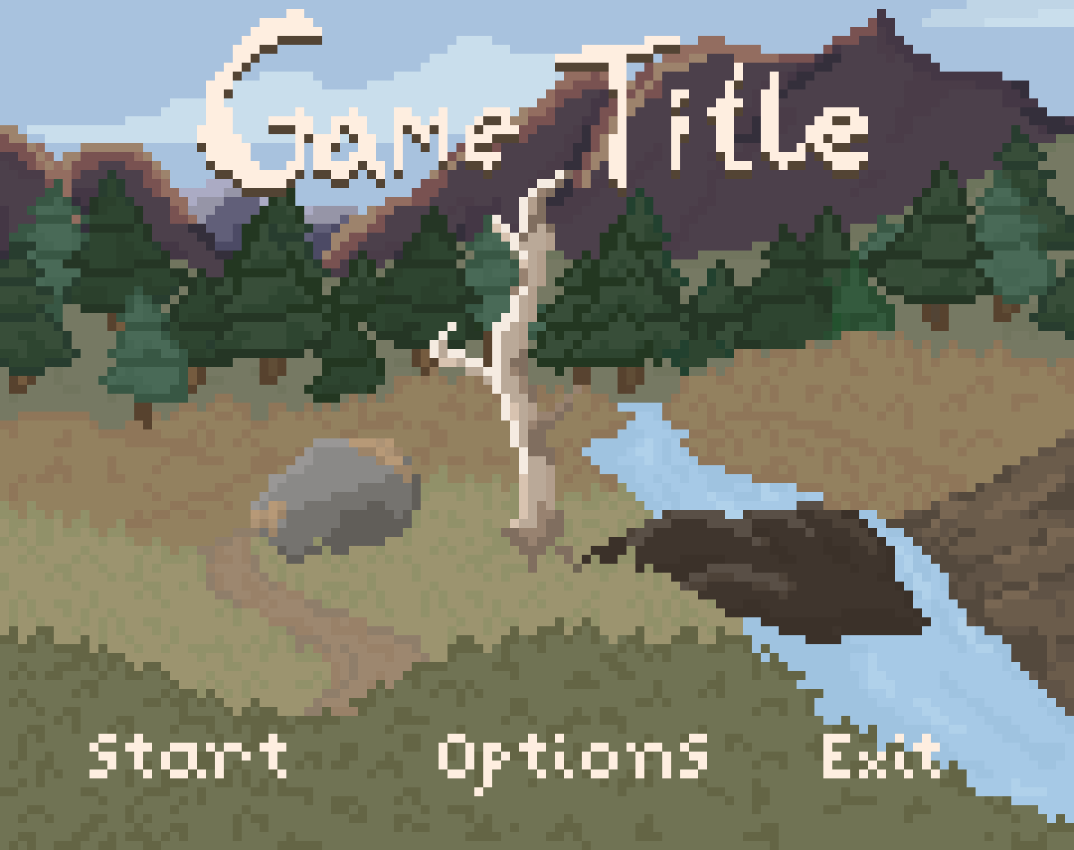 Pixilart Video game title screen by Spacenyxx