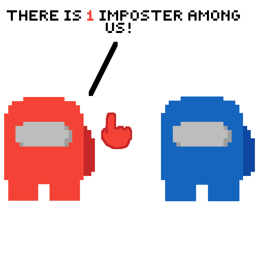 Imposter Among Us Red Gif Pixel bmpcentral