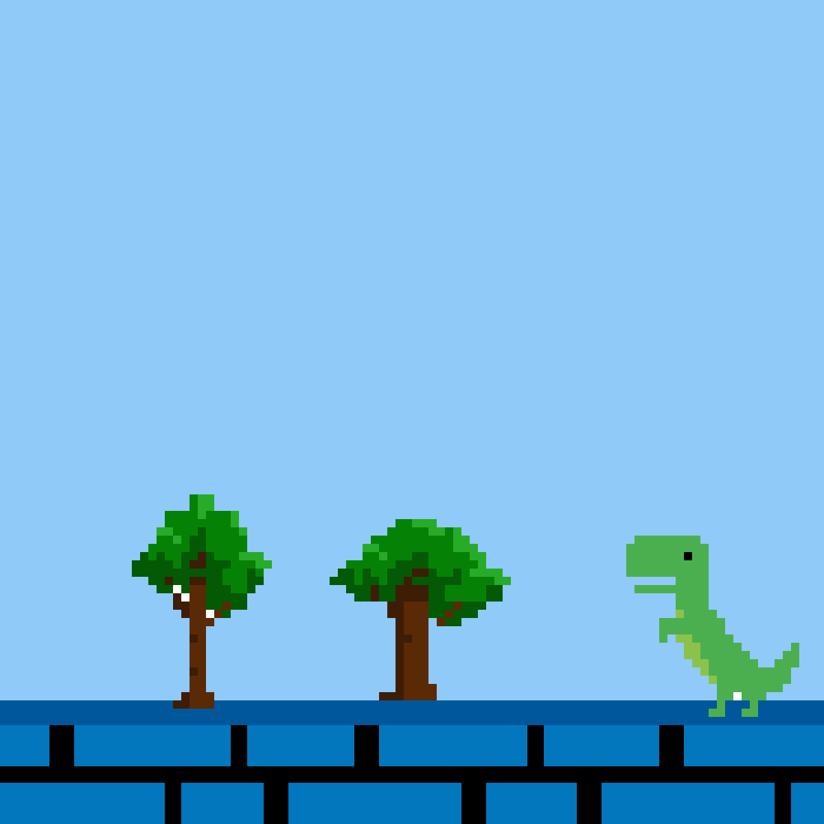 Pixilart dino run GIF by PrettyWeirdoo
